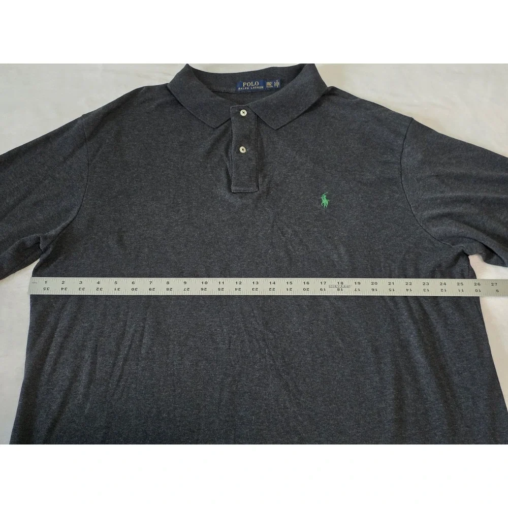 Polo Ralph Lauren Polo Shirt Mens XL Tall Charcoal Gray 100% Cotton Polo Golf T